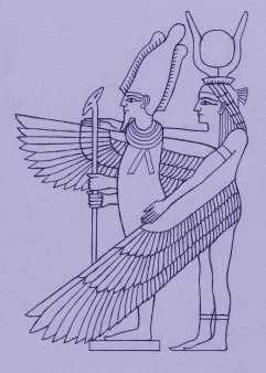 Winged isis & Osiris