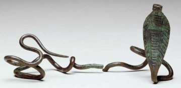 Cobra wand from Magician's Tomb. Copper alloy. ca 2055-1650 BCE